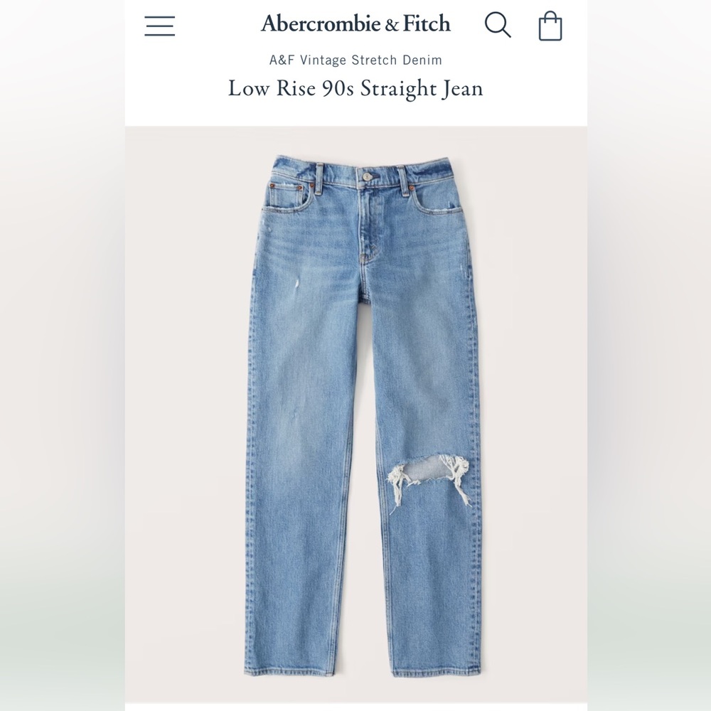 Abercrombie and Fitch: the 90s straight low rise